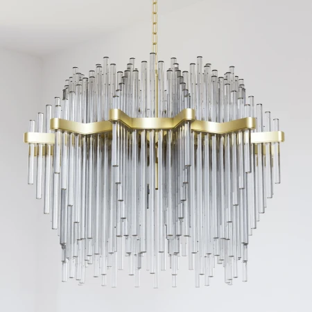 Lampa designerska wisząca kryształowa  REYKJAVIK szampański P07097CP - Cosmo Light