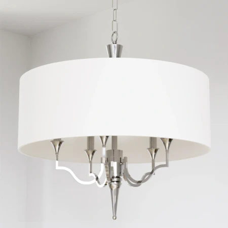 Lampa Hampton wisząca srebrna  WASHINGTON P05922NI-WH - Cosmo Light