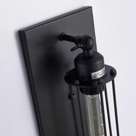 Kinkiet nowoczesny czarny E27 YORK - W01307BK - Cosmo Light
