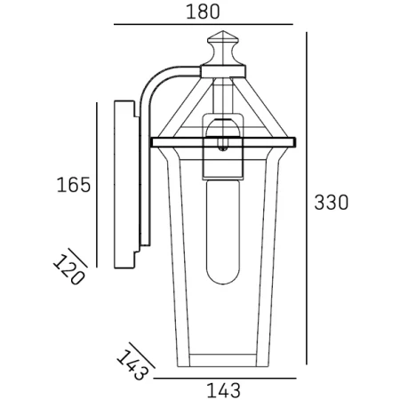 Kinkiet czarny loftowy  ZURICH W01609BK - Cosmo Light