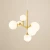 Lampa wisząca designerska DIONE 6 MUSTARD 1092K14 - Aldex