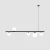Lampa wisząca designerska GARDA 5 BLACK 1099F1 - Aldex