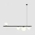 Lampa wisząca designerska GARDA 4 BLACK 1099L1 - Aldex