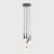 Lampa wisząca designerska RIU 7 ALL BLACK 1117T1 - Aldex