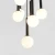 Lampa wisząca designerska RIU 7 ALL BLACK 1117T1 - Aldex