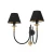 Kinkiet elegancki podwójny ROMA 2 BLACK 1118D1 - Aldex