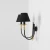 Kinkiet elegancki podwójny ROMA 2 BLACK 1118D1 - Aldex