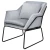 Fotel welurowy FLUENCE szary - 25073-s - Step Into Design