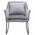 Fotel welurowy FLUENCE szary - 25073-s - Step Into Design
