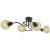 Plafon loft czarny metalowy z bursztynowymi kloszami 3040/4 BL 21QG z serii TANGO - Lampy Elem