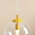 Lampa wisząca kula minimalistyczna GLOBE MUSTARD 562G14 - Aldex
