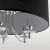 Lampa Hampton wisząca glamour czarna do salonu  ABU DHABI P05697CH-BK - Cosmo Light
