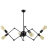 Lampa wisząca metalowa czarna 6-punktowa 6767/6 BLACK - Lampy Elem