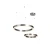 Lampa wisząca CIRCLE 60+80 LED nikiel na 1 podsufitce -  ST-8848-60+80 nickel - Step Into Design