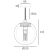 Lampa wisząca złota stylowa  VOLTERRA P01968BR - Cosmo Light