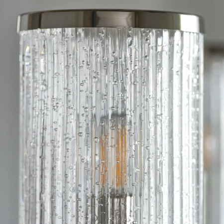 Lampa wisząca niklowana 5-punktowa z prążkowanym szkłem 100014 z serii Henbury - Endon Lighting