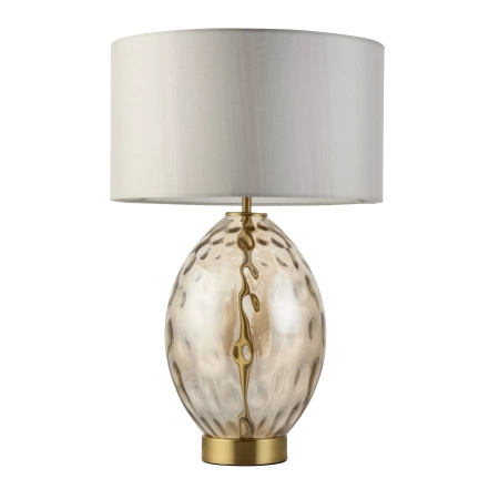 Lampa stołowa szklana szampańska z abażurem 101150 z serii ELIN DIMPLE - Endon Lighting