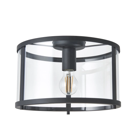 Plafon czarny metalowy ze szklanym kloszem 31cm 101540 z serii Hopton - Endon Lighting