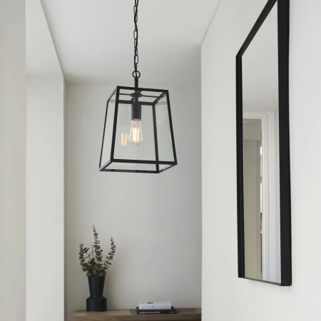 Lampa wisząca czarna metalowa szklana 1-punktowa 101541 z serii Hurst - Endon Lighting