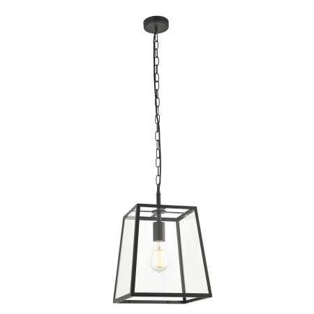Lampa wisząca czarna metalowa szklana 1-punktowa 101541 z serii Hurst - Endon Lighting