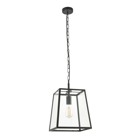 Lampa wisząca czarna metalowa szklana 1-punktowa 101541 z serii Hurst - Endon Lighting