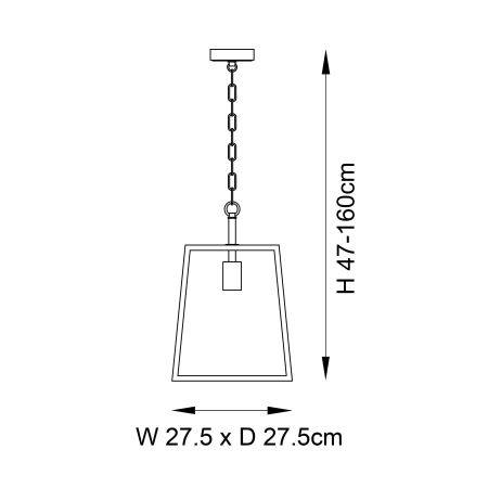 Lampa wisząca czarna metalowa szklana 1-punktowa 101541 z serii Hurst - Endon Lighting