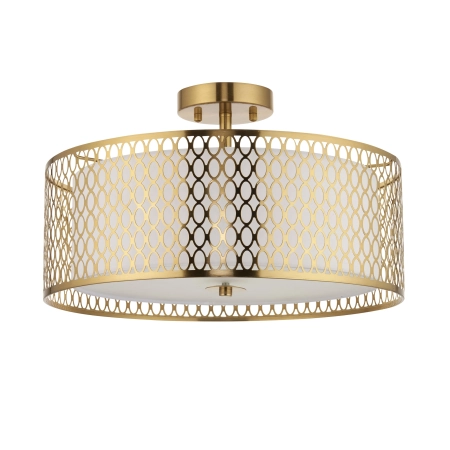 Lampa sufitowa złota metalowa z tkaniną 43cm 101568 z serii Cordero - Endon Lighting