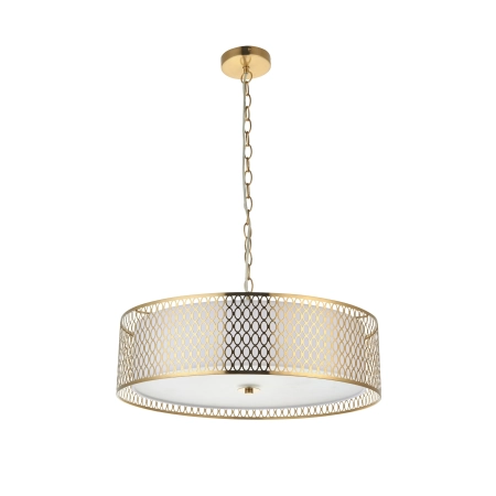 Lampa wisząca złota metalowa z tkaniną 56cm 101569 z serii Cordero - Endon Lighting