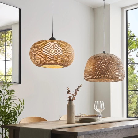 Lampa wisząca rattanowa ażurowa 42cm 101574 z serii Bali - Endon Lighting