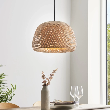 Lampa wisząca rattanowa ażurowa 42cm 101574 z serii Bali - Endon Lighting