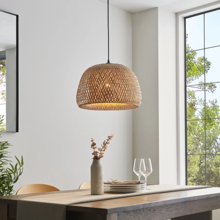 Lampa wisząca rattanowa ażurowa 42cm 101574 z serii Bali - Endon Lighting