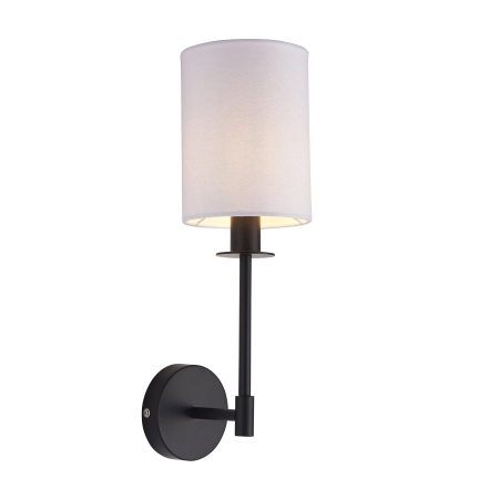 Kinkiet czarny metalowy z białym abażurem 101660 z serii Sancerre - Endon Lighting