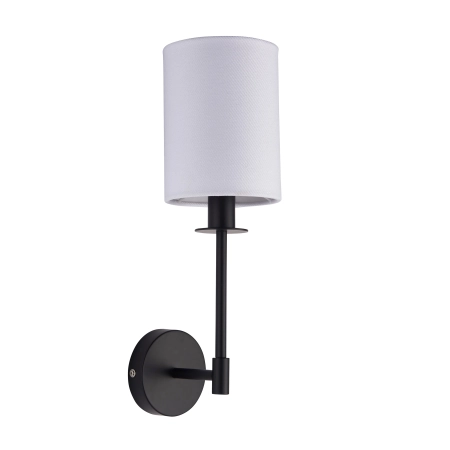 Kinkiet czarny metalowy z białym abażurem 101660 z serii Sancerre - Endon Lighting