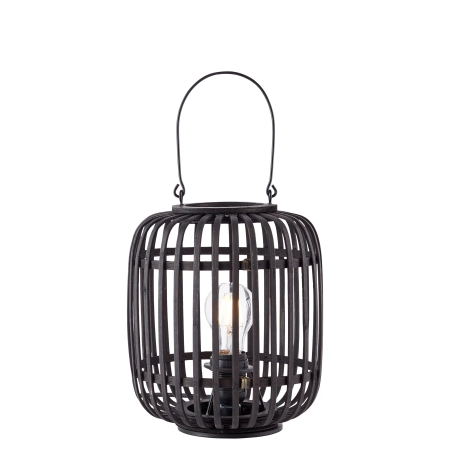Lampa stołowa czarna drewniana ażurowa 101674 z serii Mathias - Endon Lighting