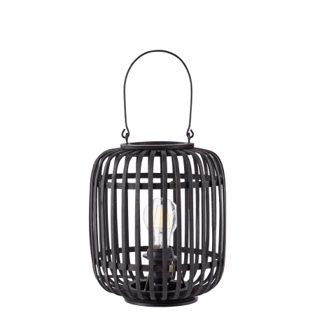 Lampa stołowa czarna drewniana ażurowa 101674 z serii Mathias - Endon Lighting