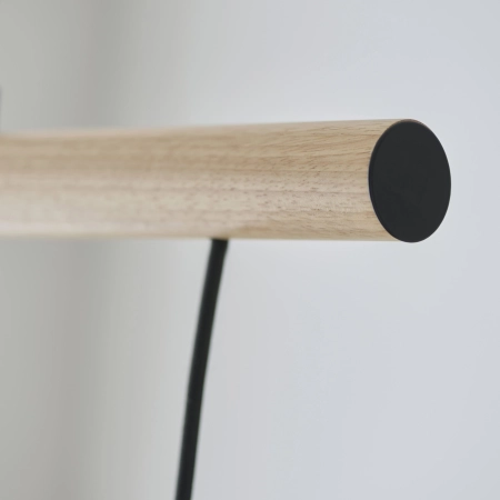 Lampa wisząca drewniana z czarnymi detalami 3-punktowa 101678 z serii Sven - Endon Lighting