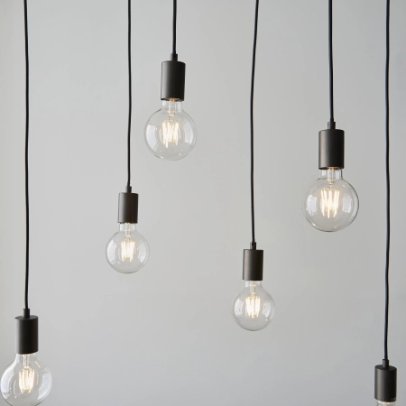 Lampa wisząca drewniano-metalowa 6-punktowa 101684 z serii Stellan - Endon Lighting