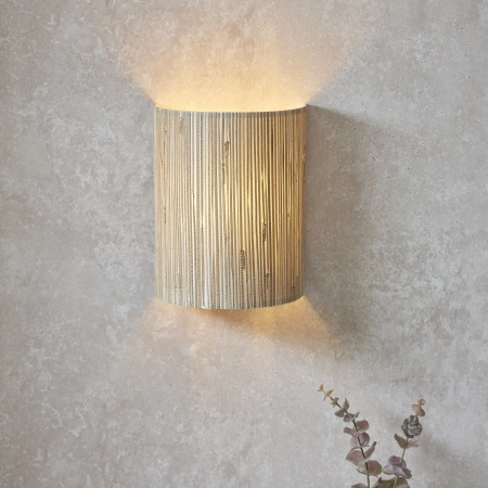 Kinkiet ścienny półokrągły beżowy 26cm 101690 z serii Longshore - Endon Lighting