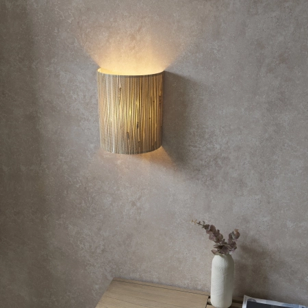 Kinkiet ścienny półokrągły beżowy 26cm 101690 z serii Longshore - Endon Lighting