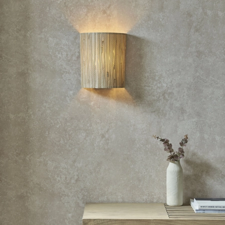 Kinkiet ścienny półokrągły beżowy 26cm 101690 z serii Longshore - Endon Lighting