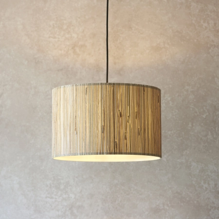 Lampa wisząca metalowa czarna z abażurem 35cm 101691 z serii Longshore - Endon Lighting