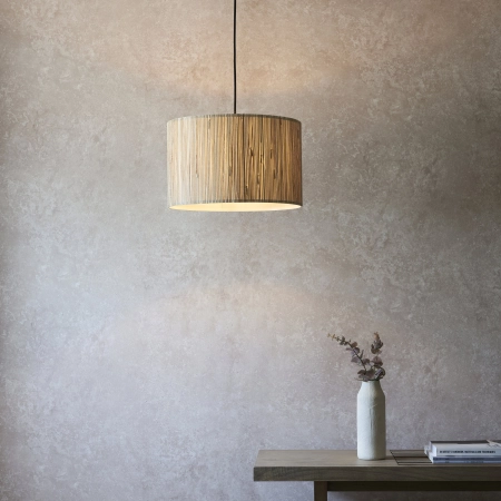 Lampa wisząca metalowa czarna z abażurem 35cm 101691 z serii Longshore - Endon Lighting