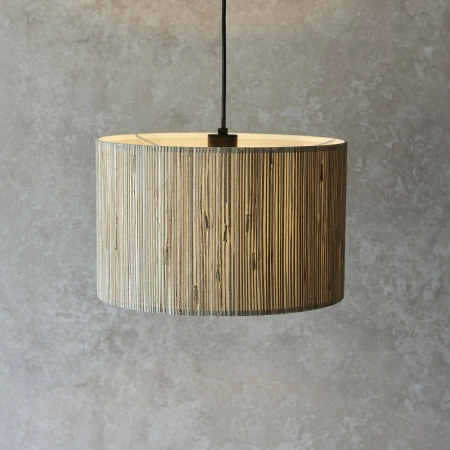 Lampa wisząca metalowa czarna z abażurem 35cm 101691 z serii Longshore - Endon Lighting
