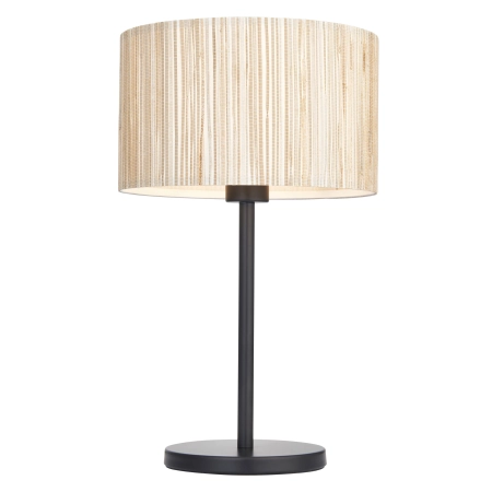 Lampa stołowa czarna z teksturowanym abażurem 101693 z serii Longshore - Endon Lighting