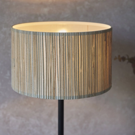 Lampa stołowa czarna z teksturowanym abażurem 101693 z serii Longshore - Endon Lighting