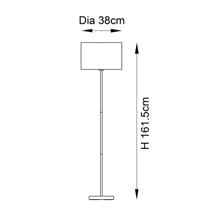 Lampa podłogowa czarna metalowa z abażurem 161cm 101694 z serii Longshore - Endon Lighting