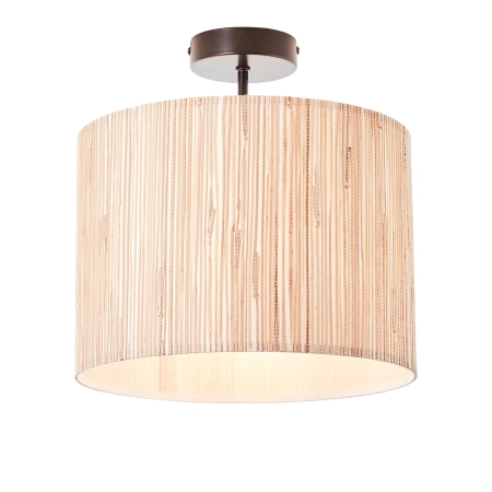 Plafon sufitowy okrągły z naturalnym abażurem 101695 z serii LONGSHORE - Endon Lighting