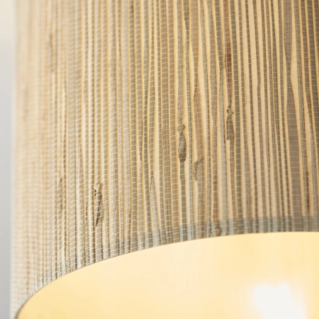 Plafon sufitowy okrągły z naturalnym abażurem 101695 z serii LONGSHORE - Endon Lighting