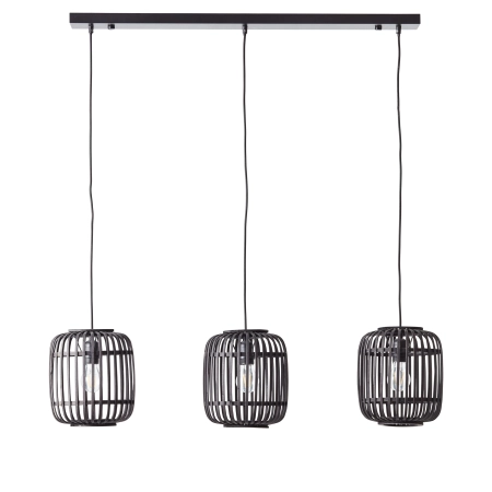 Lampa wisząca czarna metalowo-drewniana 3-punktowa 101698 z serii MATHIAS - Endon Lighting