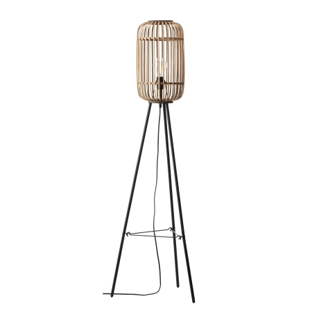 Lampa podłogowa drewniana czarna na trójnogu 101774 z serii Mathias - Endon Lighting